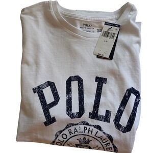 Polo Ralph Lauren Men's Size L White Graphic Logo jersey T Shirt